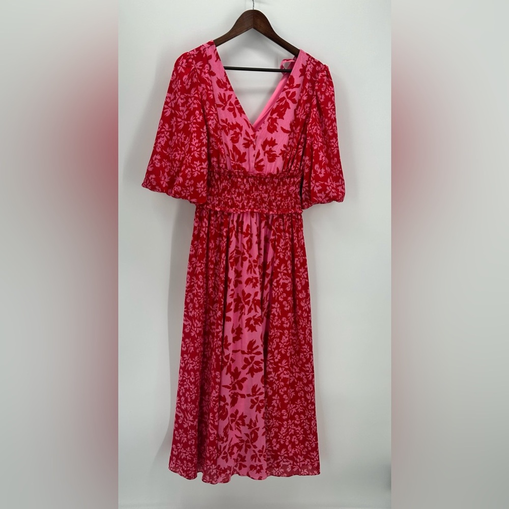 Taylor Dress, Red / Pink Floral, size 6